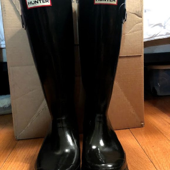 Hunter Original Women's Tall Rain Boots - Black - Picture 4 of 9